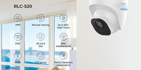 Image of PoE IP Camera  5MP SD card slot Dome Security Outdoor Surveillance Camera CCTV Nightvision Video Surveillance RLC-520