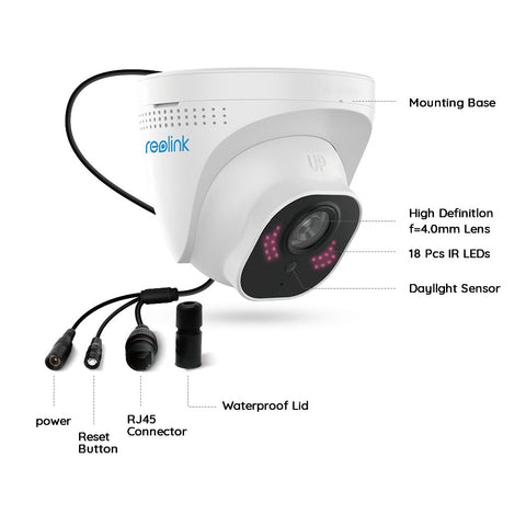 Image of 4K security camera PoE outdoor nightvision IP66 waterproof audio dome 8MP ip camera D800