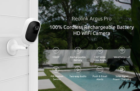 Image of Argus Pro 100% Wire-Free Battery IP Camera 1080P Outdoor Full HD Wireless Weatherproof Indoor Security WiFi Video Cam